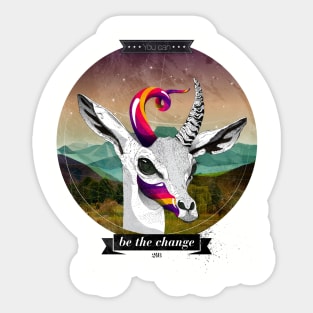 Be the Change Sticker